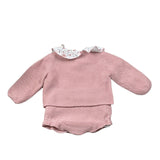 Juliana Completo 3 Pezzi Cardigan-Camicia-Culotte Rosa per Neonata 25684 ROSA JULIANA 