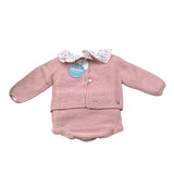Juliana Completo 3 Pezzi Cardigan-Camicia-Culotte Rosa per Neonata 25684 ROSA JULIANA 