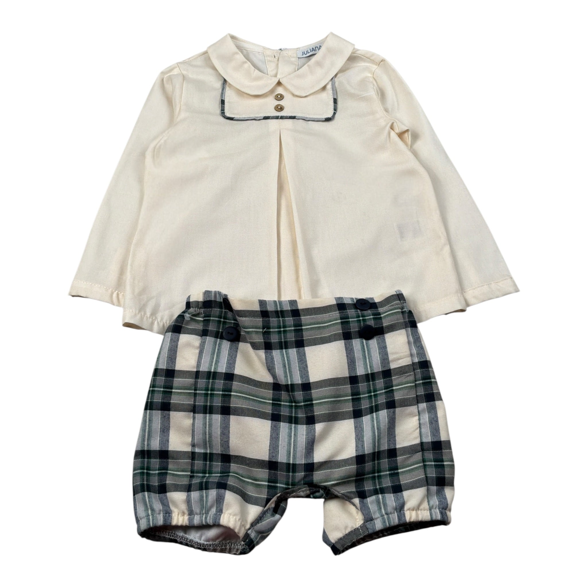 Juliana Completo 2 Pezzi Camicia-Bermuda Panna per Neonato 25694 PANNA JULIANA 