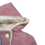 Juliana Cappotto tinta unita con Capuccio Rosa per Neonata 25703 ROSA JULIANA 