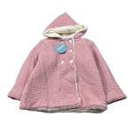 Juliana Cappotto tinta unita con Capuccio Rosa per Neonata 25703 ROSA JULIANA 