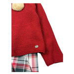 Juliana Completo 3 Pezzi Cardigan-Camicia-Culotte Rosso per Bambino J2138J ROSSO JULIANA 