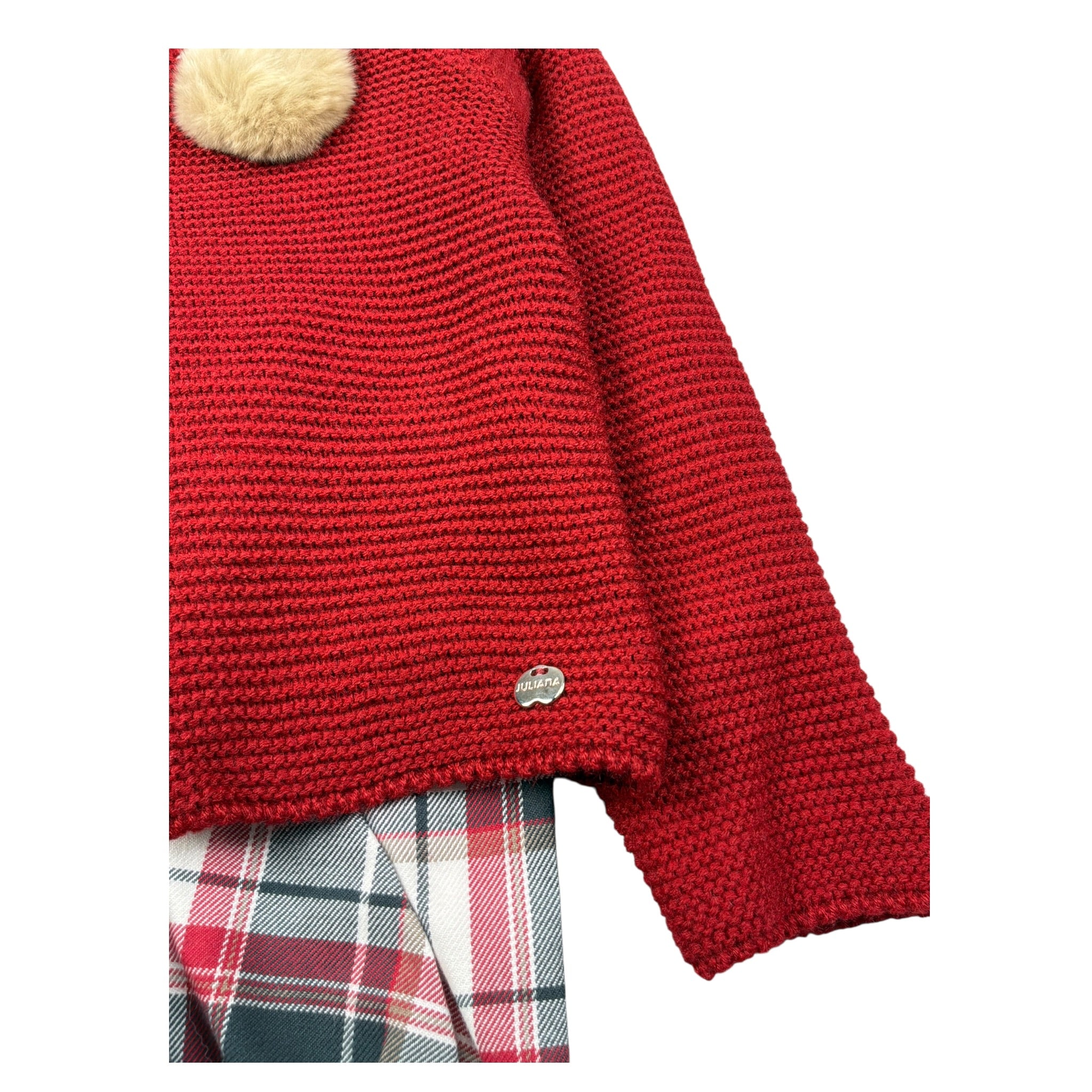 Juliana Completo 3 Pezzi Cardigan-Camicia-Culotte Rosso per Neonato J2138 ROSSO JULIANA 