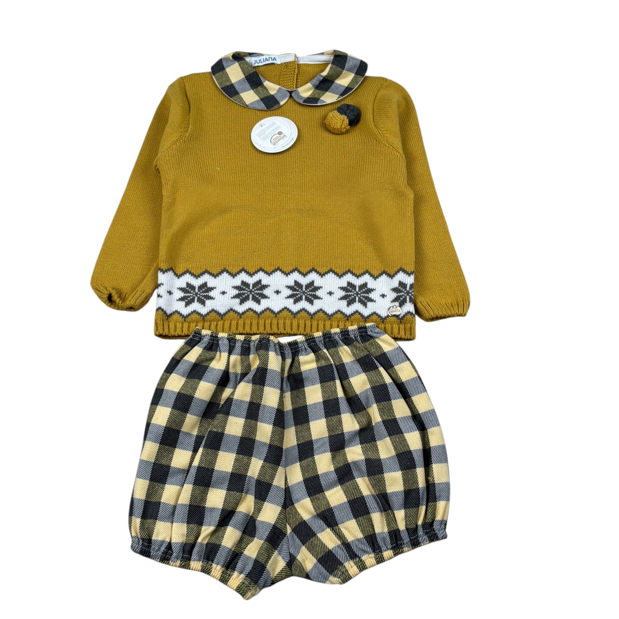 Juliana Completo 2 Pezzi Maglia-Culotte Senape per Bambino J8100 SENAPE JULIANA 