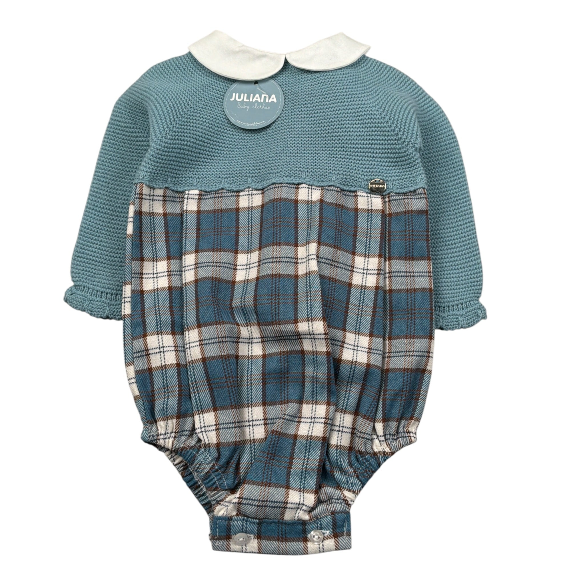 Juliana Pagliaccetto Manica Lunga con Cappello Azzurro per Neonato J8126 AZZURRO JULIANA 