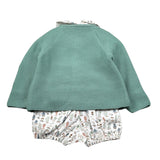 Juliana Completo 3 Pezzi Cardigan-Camicia-Culotte Verde per Neonato J8185 VERDE JULIANA 