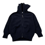 Jurta Maglia con Zip E Cappuccio tinta unita Blu per Neonato KI5K BLU JURTA 