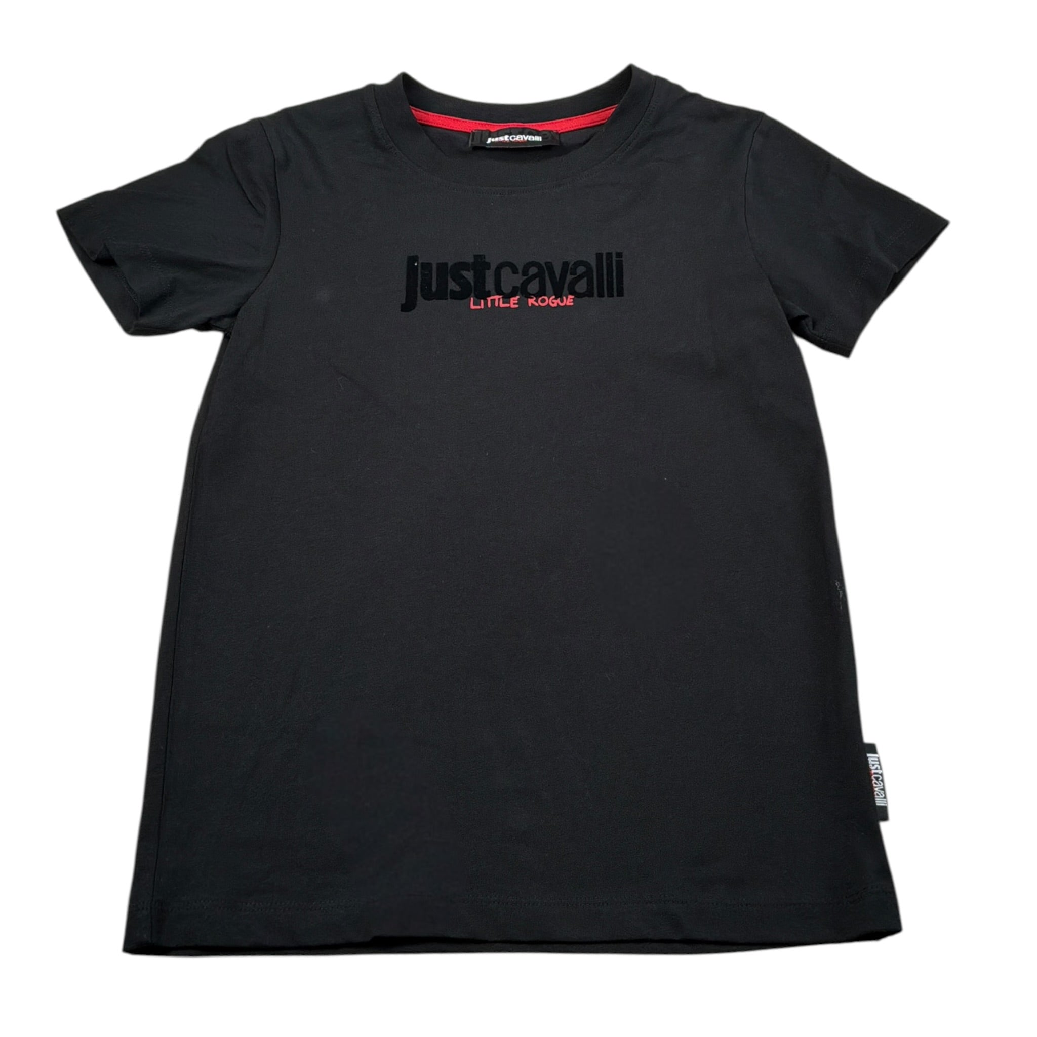 Just Cavalli T-Shirt Girocollo tinta unita con Logo Nero per Bambino JBA26005TS NERO JUST CAVALLI 