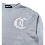 Just Cavalli Maglia Girocollo tinta unita con Logo Azzurro per Bambino JBA26013MA AZZURRO JUST CAVALLI 
