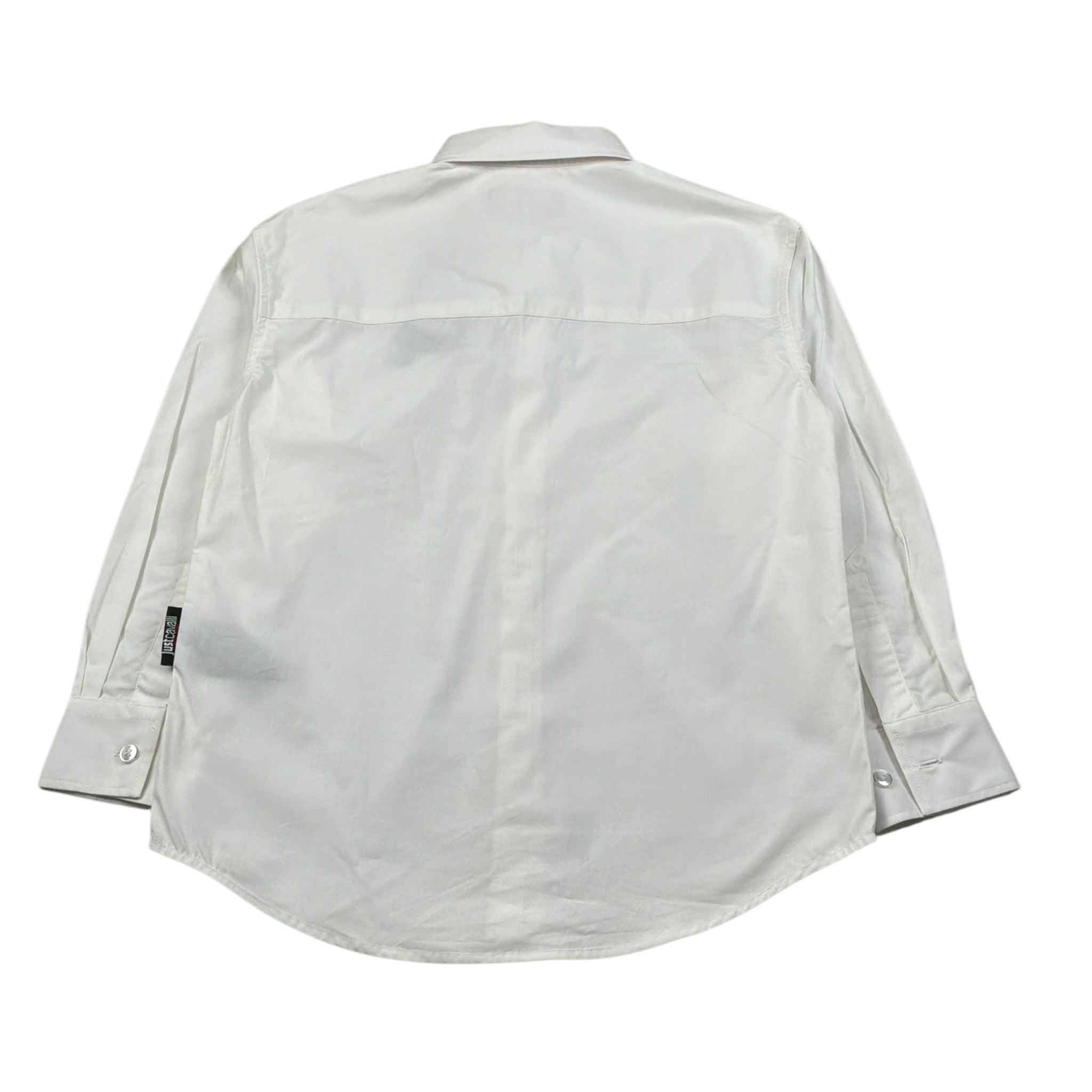 Just Cavalli Camicia Manica Lunga tinta unita con Logo Bianco per Bambino JBA26017CA BIANCO JUST CAVALLI 