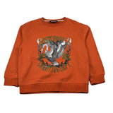 Just Cavalli Felpa Chiusa Girocollo tinta unita con Stampa Arancione per Bambino JBA26020FE ARANCIONE JUST CAVALLI 