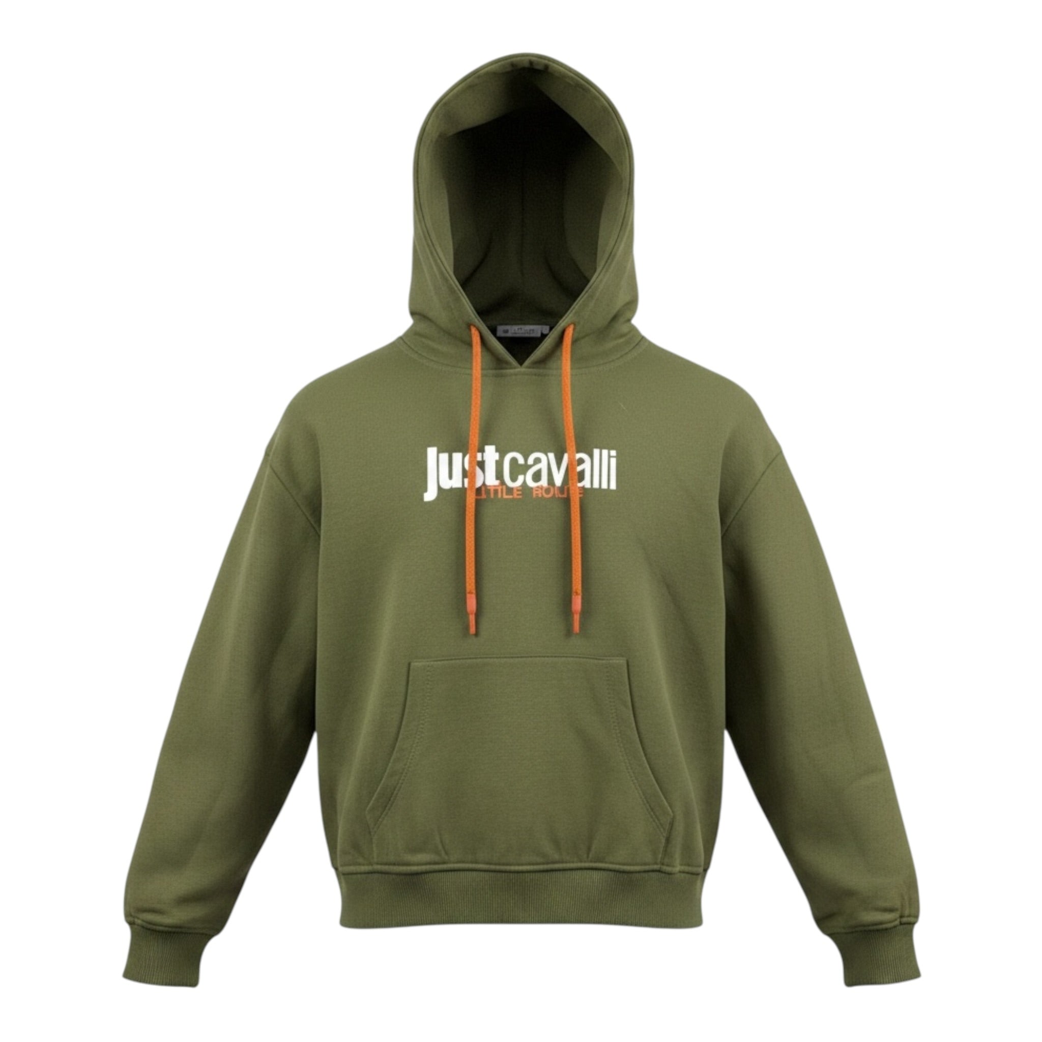 Just Cavalli Felpa tinta unita con Cappuccio E Stampa Verde per Bambino JBA26021FE VERDE JUST CAVALLI 