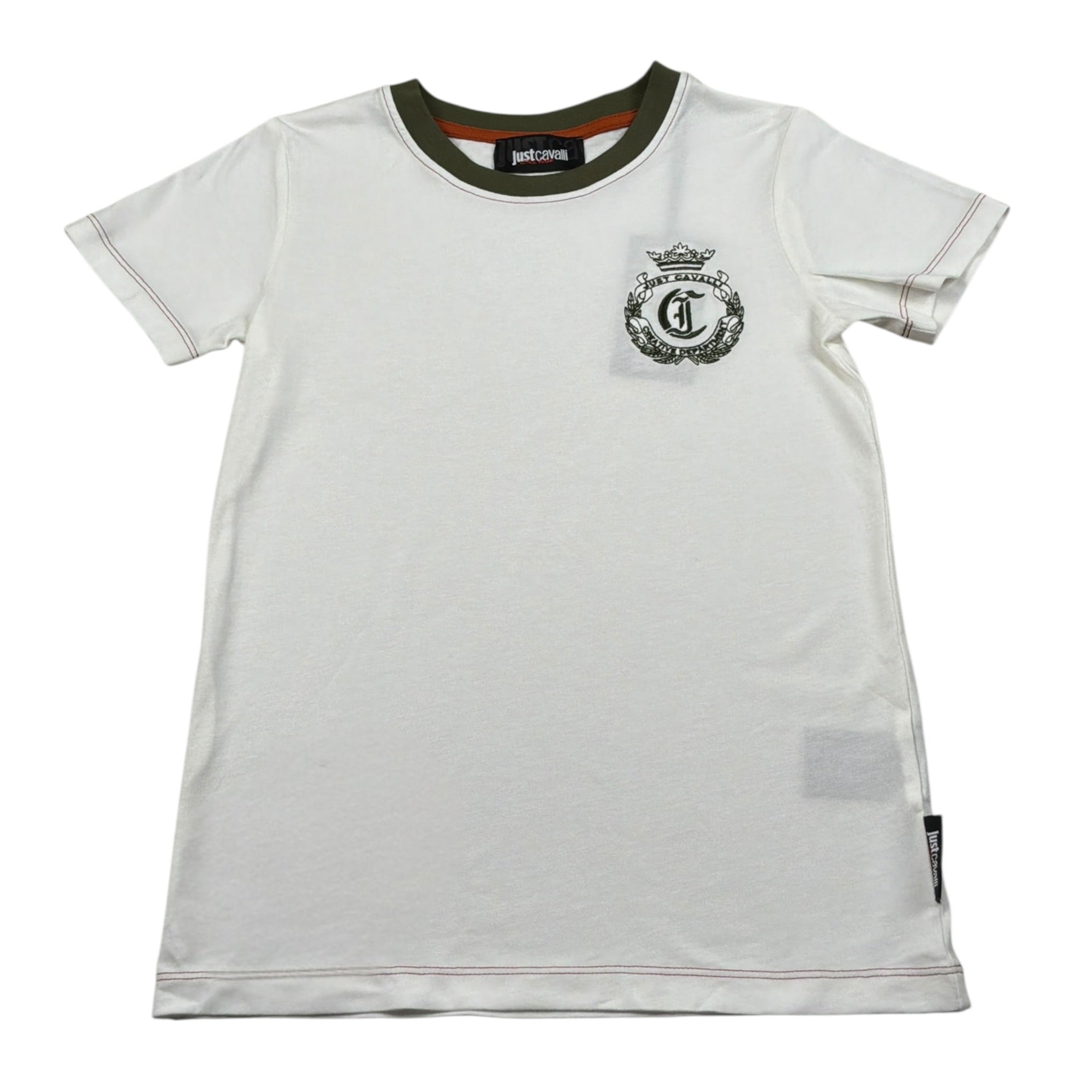 Just Cavalli T-Shirt Girocollo tinta unita con Stampa Bianco per Bambino JBA26032TS BIANCO JUST CAVALLI 