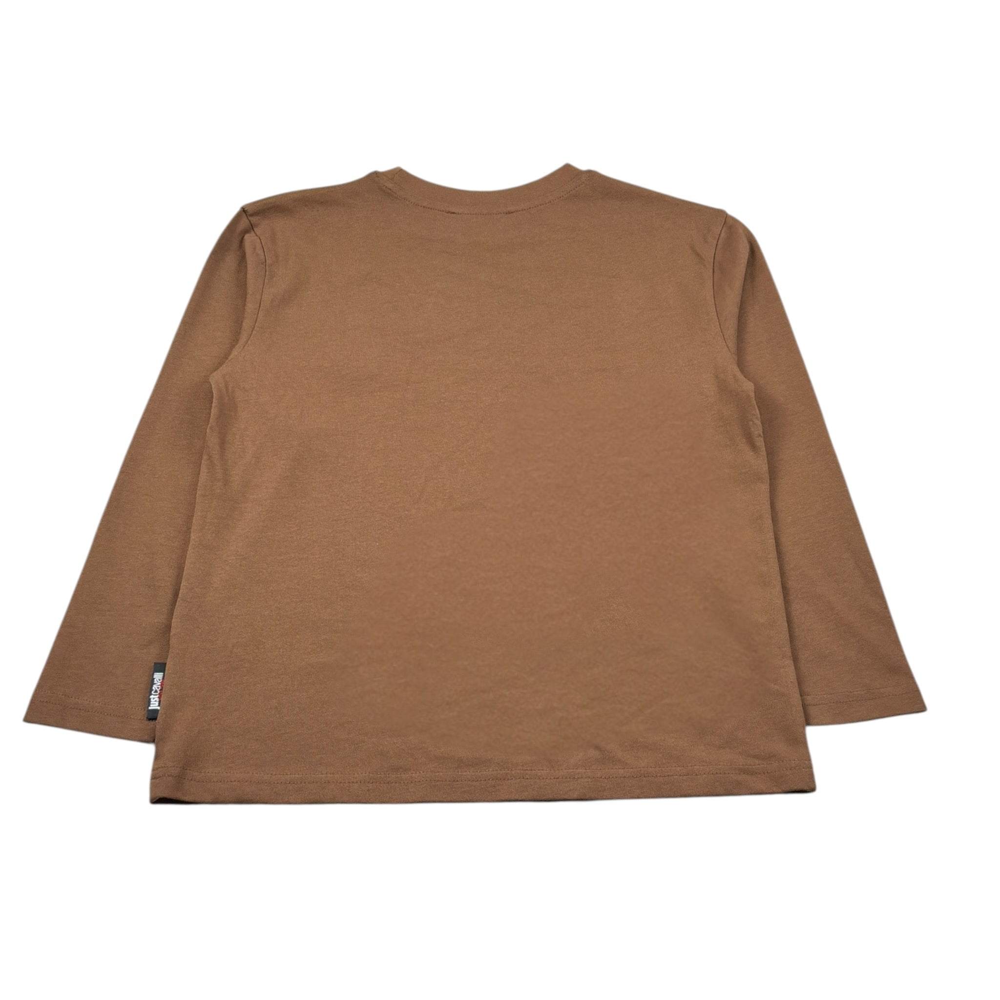 Just Cavalli Shirt Girocollo tinta unita con Stampa Marrone per Bambino JBA26033TS MARRONE JUST CAVALLI 