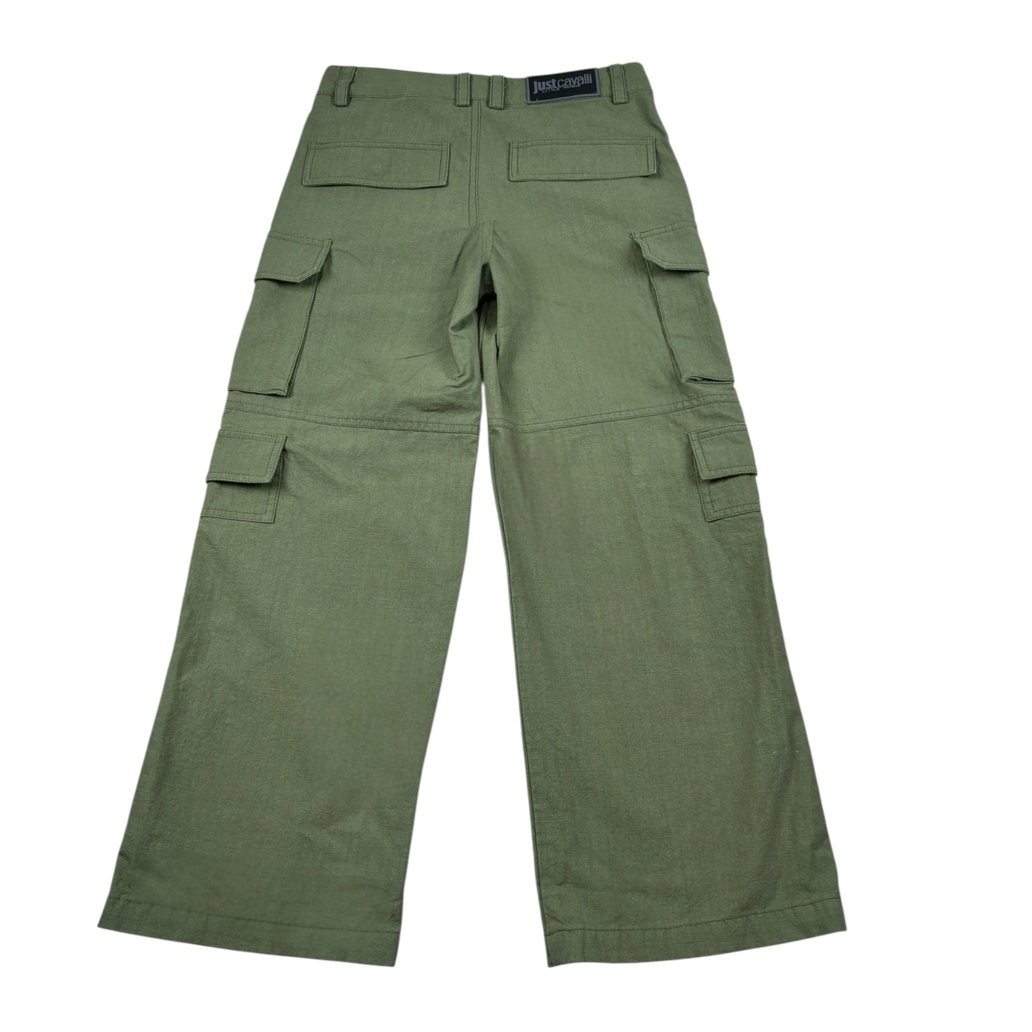 Just Cavalli Pantalone tinta unita con Girovita Regolabile Verde per Bambino JBA26053PA VERDE JUST CAVALLI 