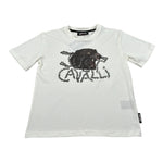 Just Cavalli T-Shirt Girocollo tinta unita con Stampa Panna per Bambino JBA26064TS PANNA JUST CAVALLI 