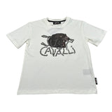 Just Cavalli T-Shirt Girocollo tinta unita con Stampa Panna per Bambino JBA26064TS PANNA JUST CAVALLI 