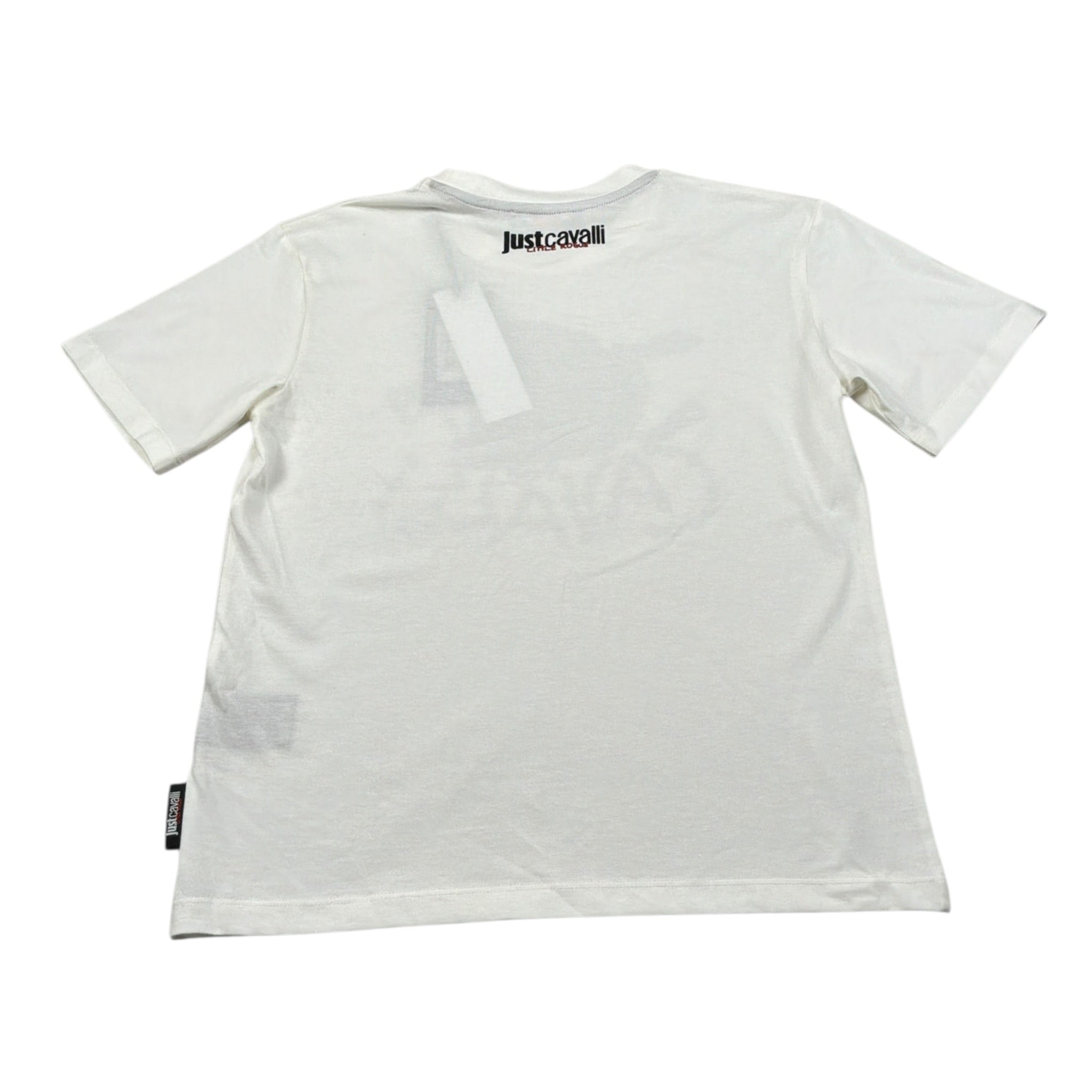 Just Cavalli T-Shirt Girocollo tinta unita con Stampa Panna per Bambino JBA26064TS PANNA JUST CAVALLI 