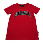 Just Cavalli T-Shirt Girocollo tinta unita con Logo Rosso per Bambino JBA26066TS ROSSO JUST CAVALLI 
