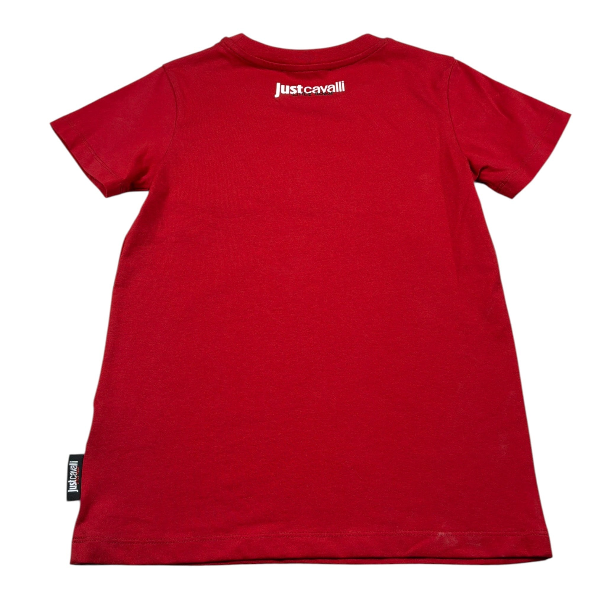 Just Cavalli T-Shirt Girocollo tinta unita con Logo Rosso per Bambino JBA26066TS ROSSO JUST CAVALLI 