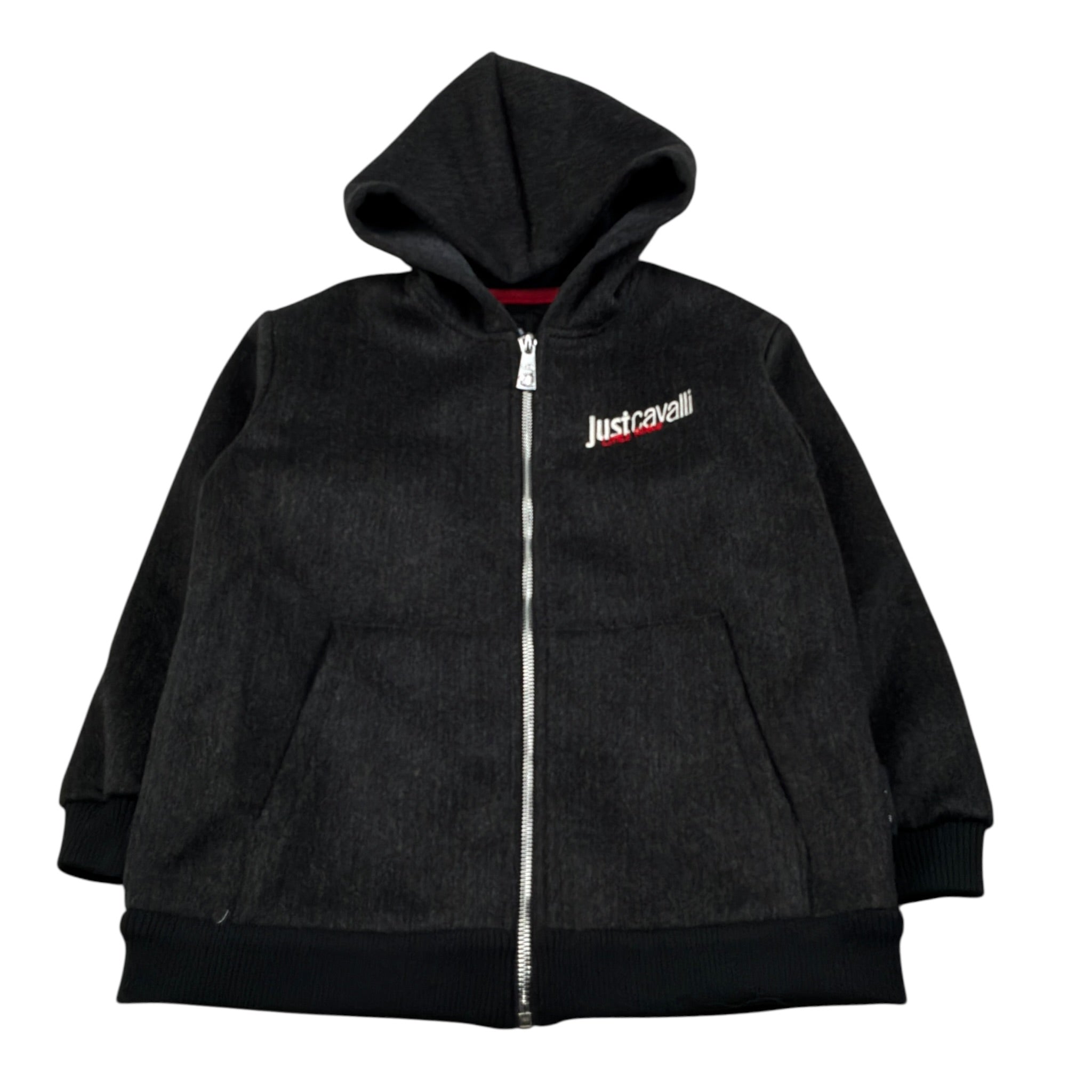 Just Cavalli Felpa con Zip E Cappuccio tinta unita Nero per Bambino JBA26072FE NERO JUST CAVALLI 