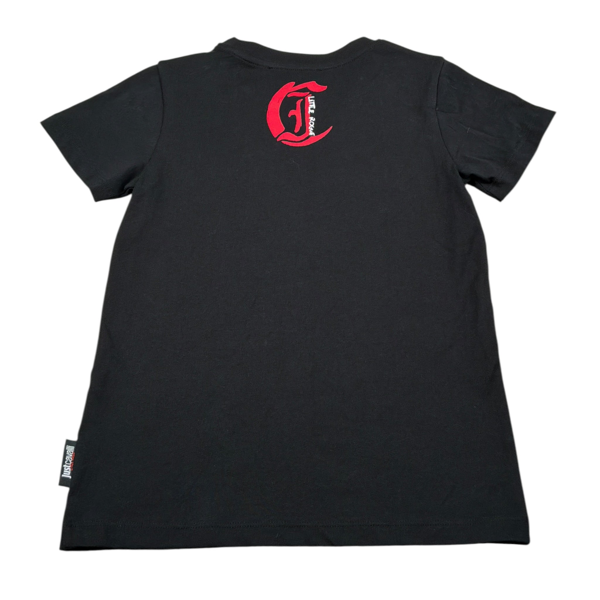 Just Cavalli T-Shirt Girocollo tinta unita con Stampa Nero per Bambino JBA26082TS NERO JUST CAVALLI 