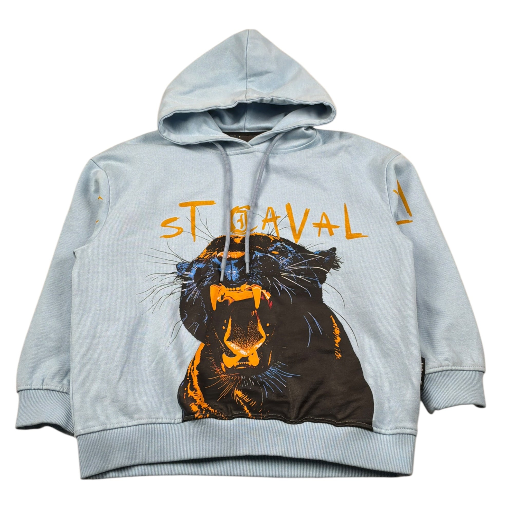 Just Cavalli Felpa Chiusa con Cappuccio tinta unita Azzurro per Bambino JBA26093FE AZZURRO JUST CAVALLI 