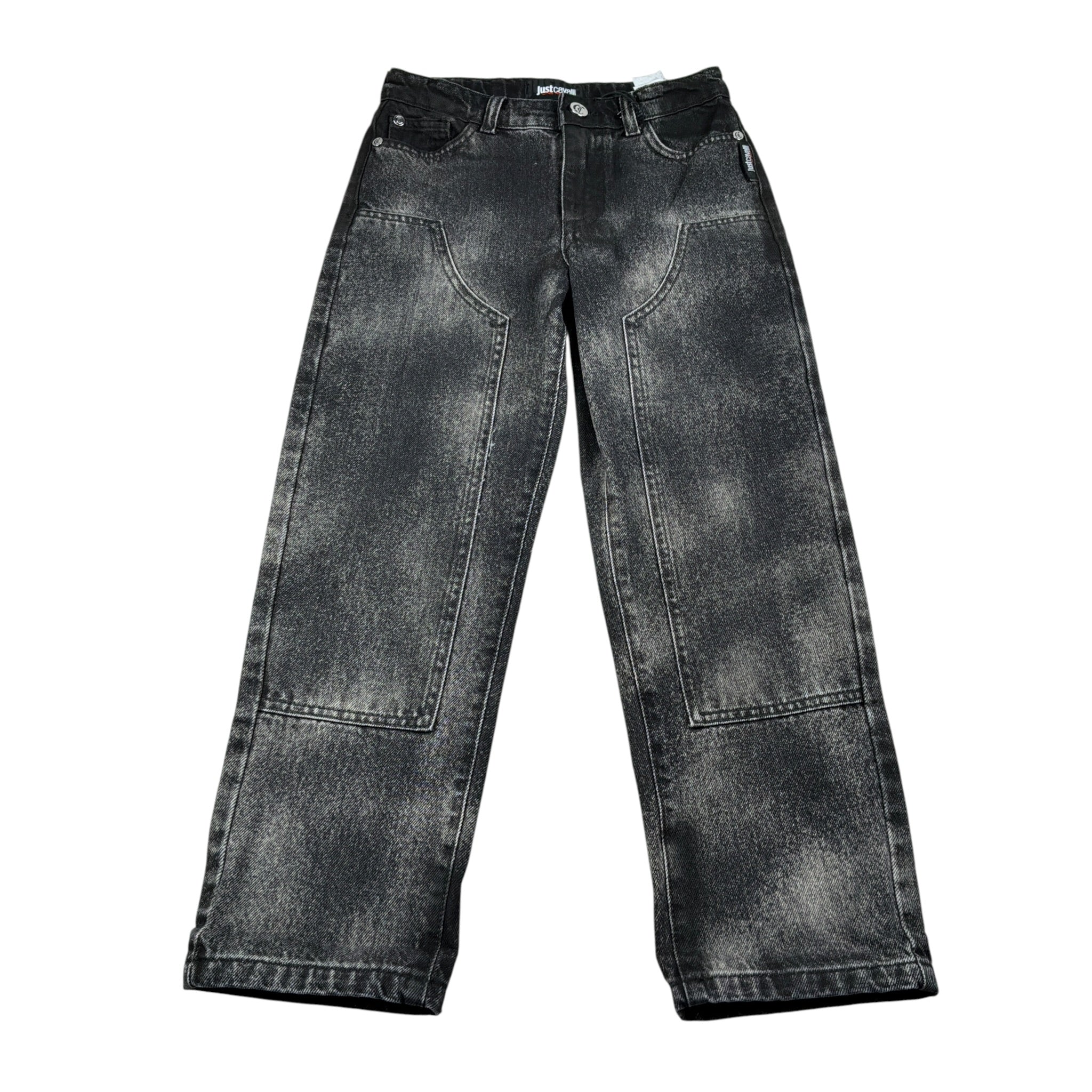 Just Cavalli Jeans tinta unita con Girovita Regolabile Nero per Bambino JBA26096JE NERO JUST CAVALLI 