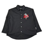 Just Cavalli Camicia Manica Lunga tinta unita con Logo Nero per Bambino JBA2609CA NERO JUST CAVALLI 