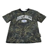 Just Cavalli T-Shirt Girocollo Tinta Fantasia Maculata Nero per Bambino JBA26110TS NERO JUST CAVALLI 