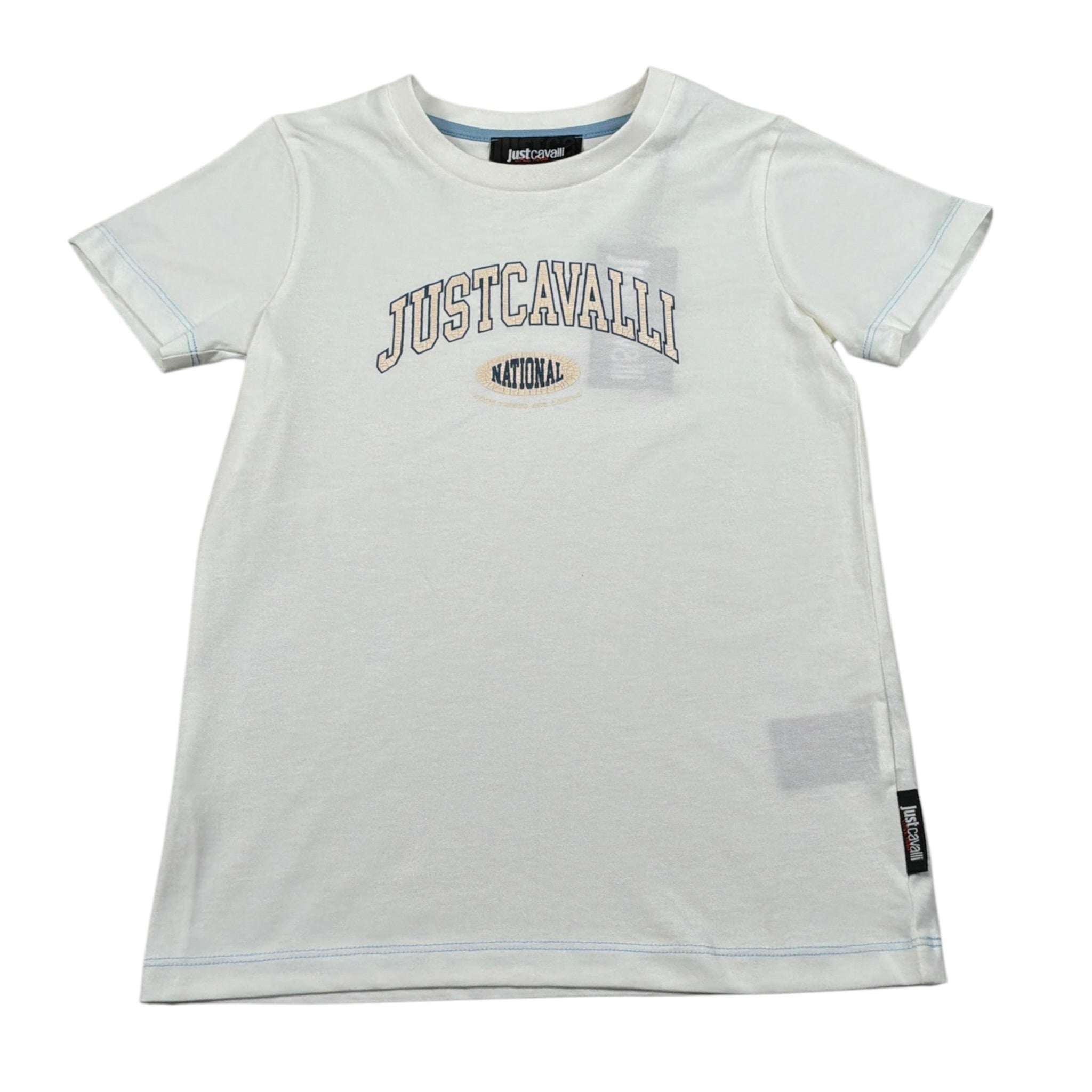 Just Cavalli T-Shirt Girocollo tinta unita con Stampa Panna per Bambino JBA26121TS PANNA JUST CAVALLI 