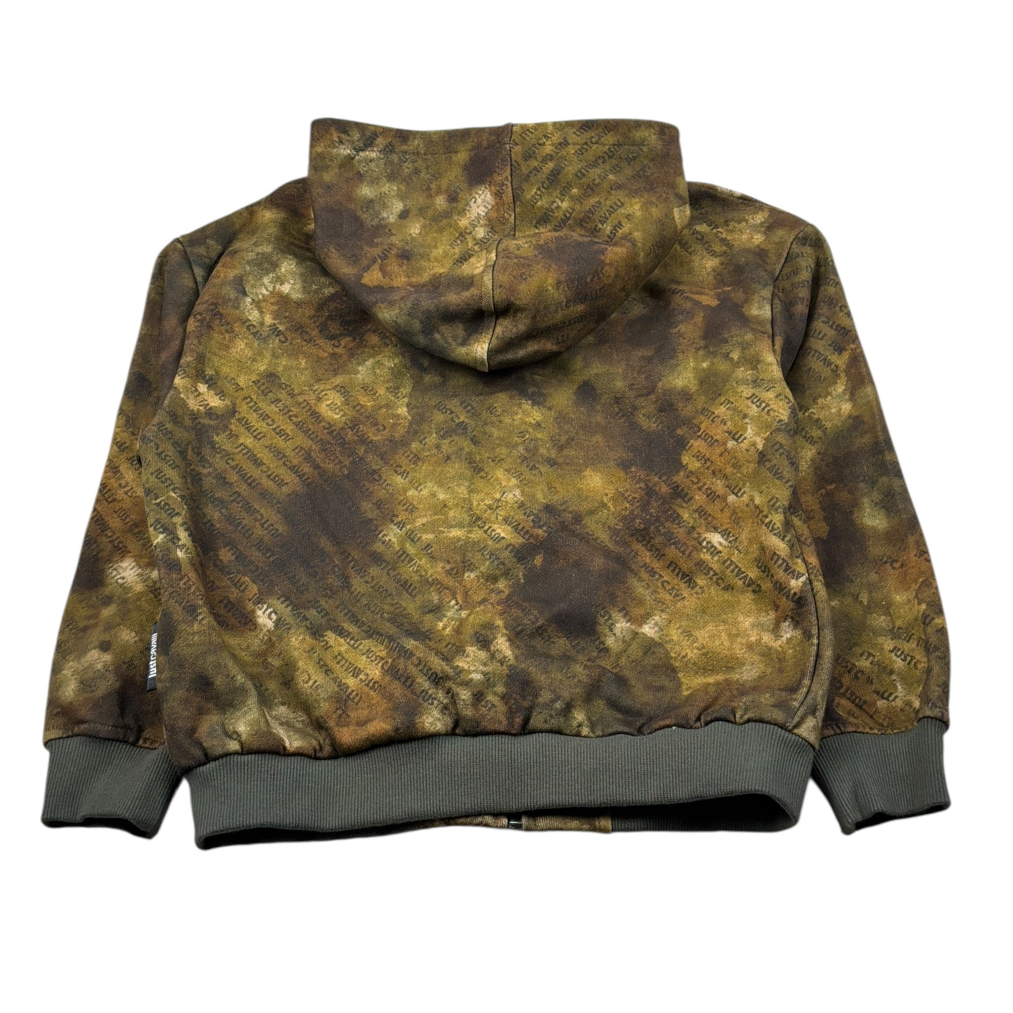 Just Cavalli Felpa con Zip E Cappuccio Stampa Fantaisa Verde per Bambino JBA26138FE VERDE JUST CAVALLI 