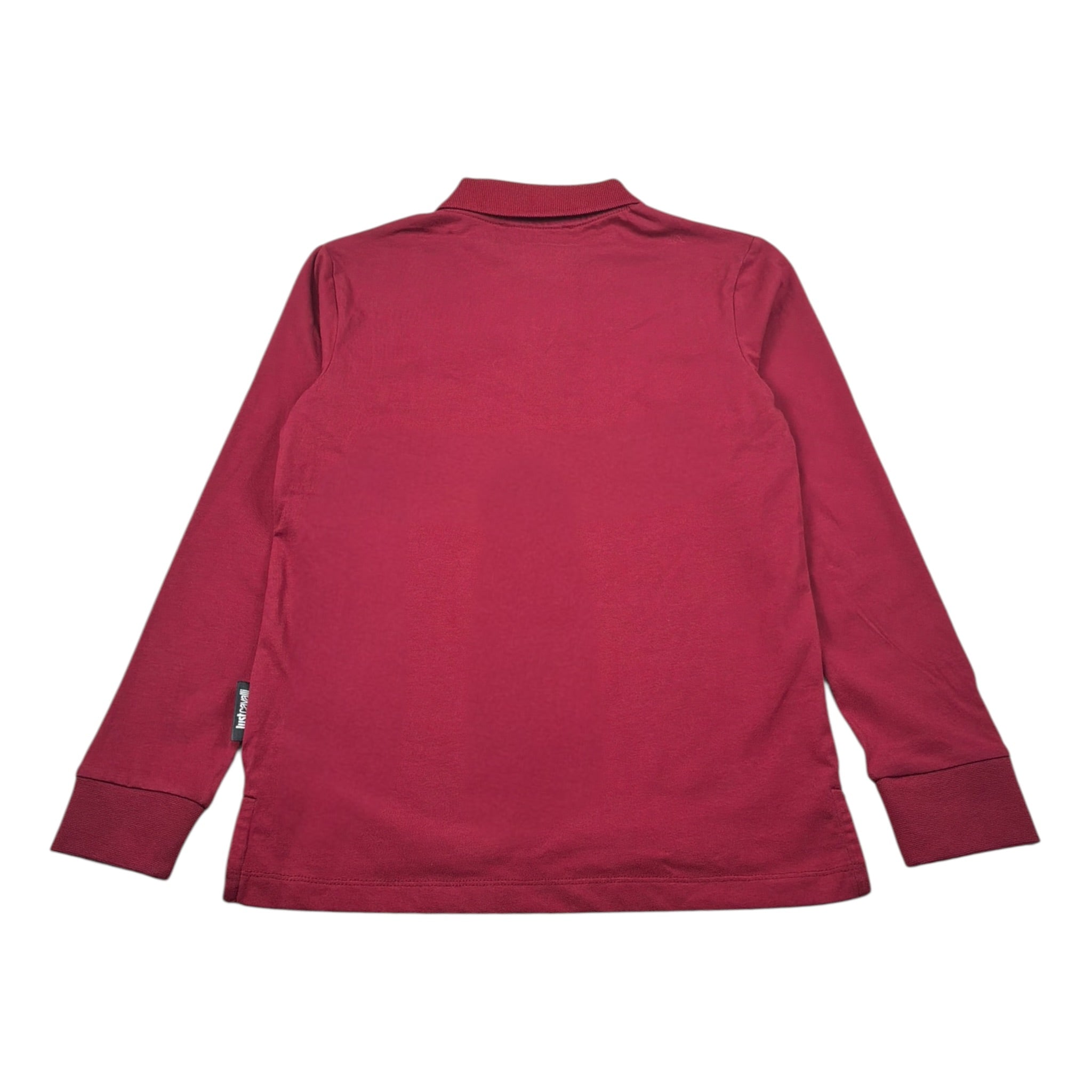 Just Cavalli Polo Manica Lunga tinta unita con Logo Bordeaux per Bambino JBA26152PO BORDEAUX JUST CAVALLI 