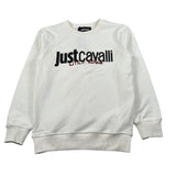 Just Cavalli Felpa Chiusa Girocollo tinta unita con Stampa Panna per Bambina JBA26158FE PANNA JUST CAVALLI 