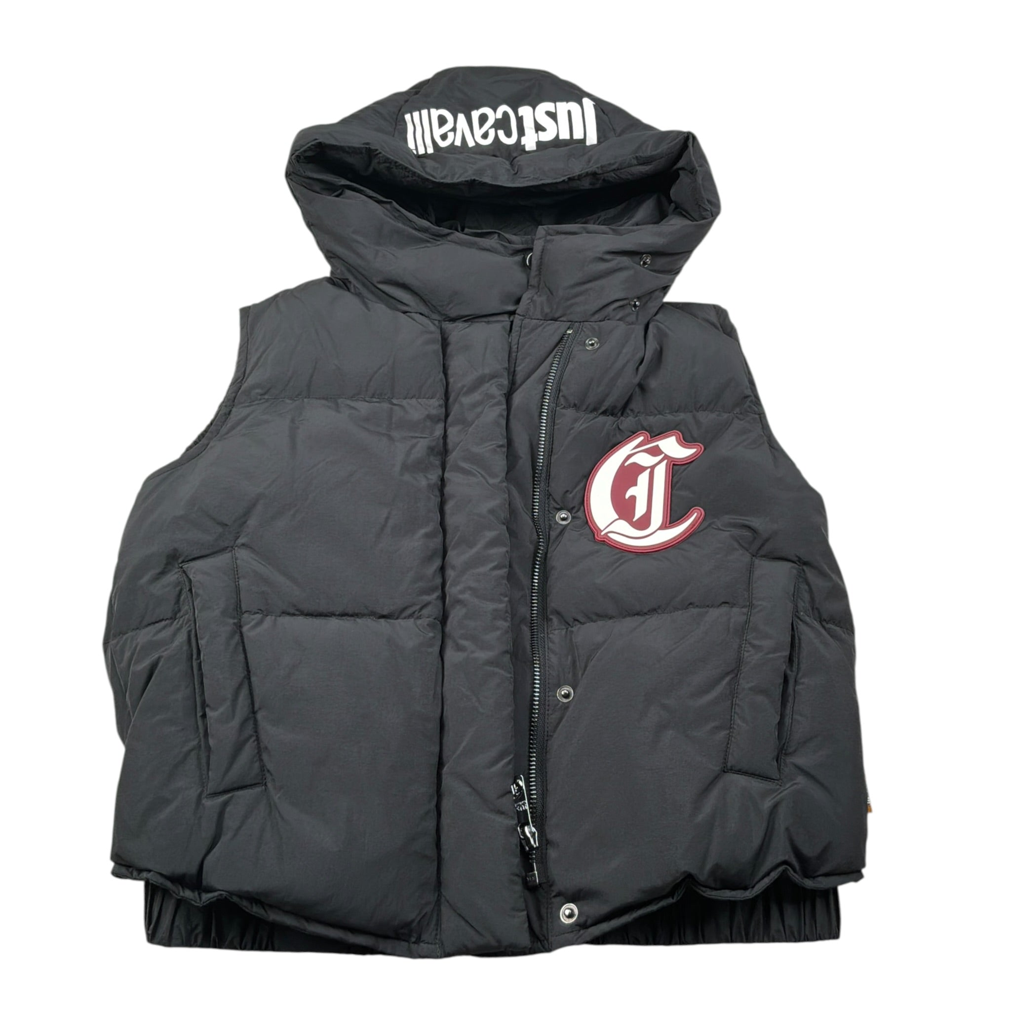 Just Cavalli Smanicato tinta unita con Cappuccio Nero per Bambina JGA26010PI NERO JUST CAVALLI 