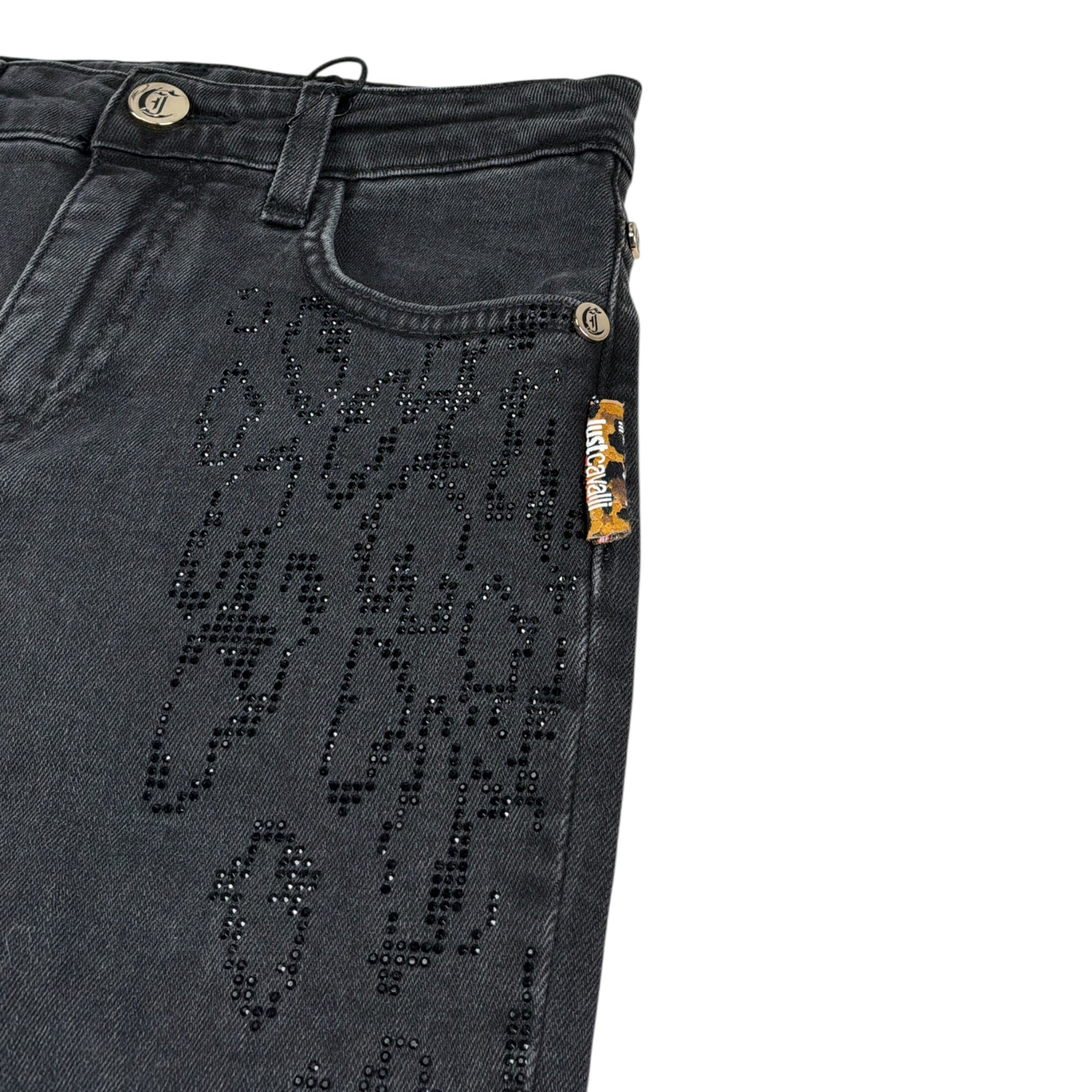 Just Cavalli Jeans tinta unita Modello Zampa Nero per Bambina JGA26062JE NERO JUST CAVALLI 