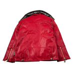 Just Cavalli Chiodo In Ecopelle tinta unita con Colletto Rosso per Bambina JGA26067GB ROSSO JUST CAVALLI 