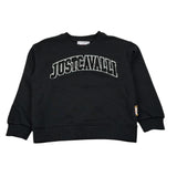 Just Cavalli Felpa Chiusa Girocollo tinta unita con Logo Nero per Bambina JGA26080FE NERO JUST CAVALLI 
