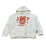 Just Cavalli Felpa Chiusa con Cappuccio tinta unita con Logo Bianco per Bambina JGA26092FE BIANCO JUST CAVALLI 