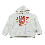 Just Cavalli Felpa Chiusa con Cappuccio tinta unita con Logo Bianco per Bambina JGA26092FE BIANCO JUST CAVALLI 