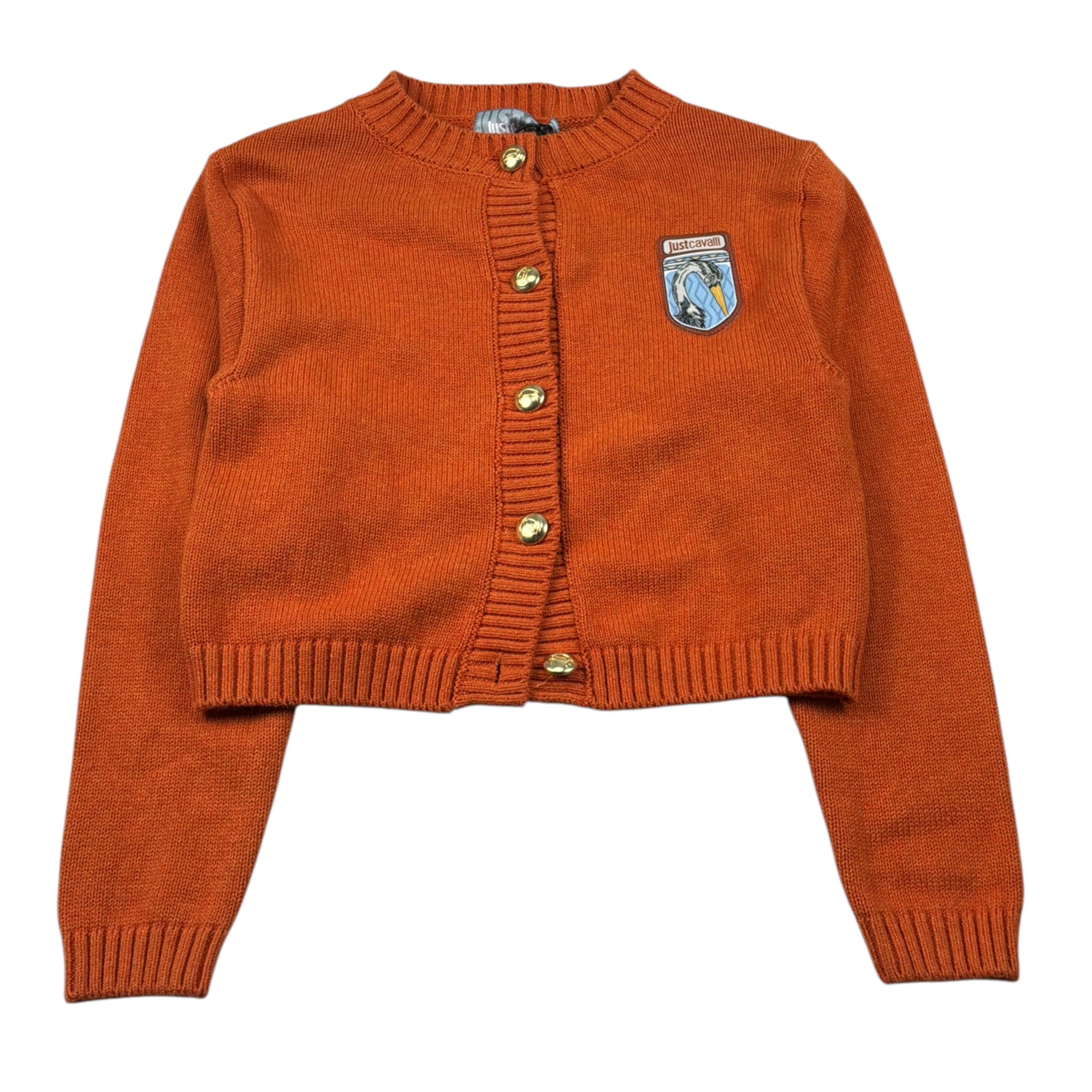 Just Cavalli Cardigan tinta unita con Logo Arancione per Bambina JGA26094CD ARANCIONE JUST CAVALLI 