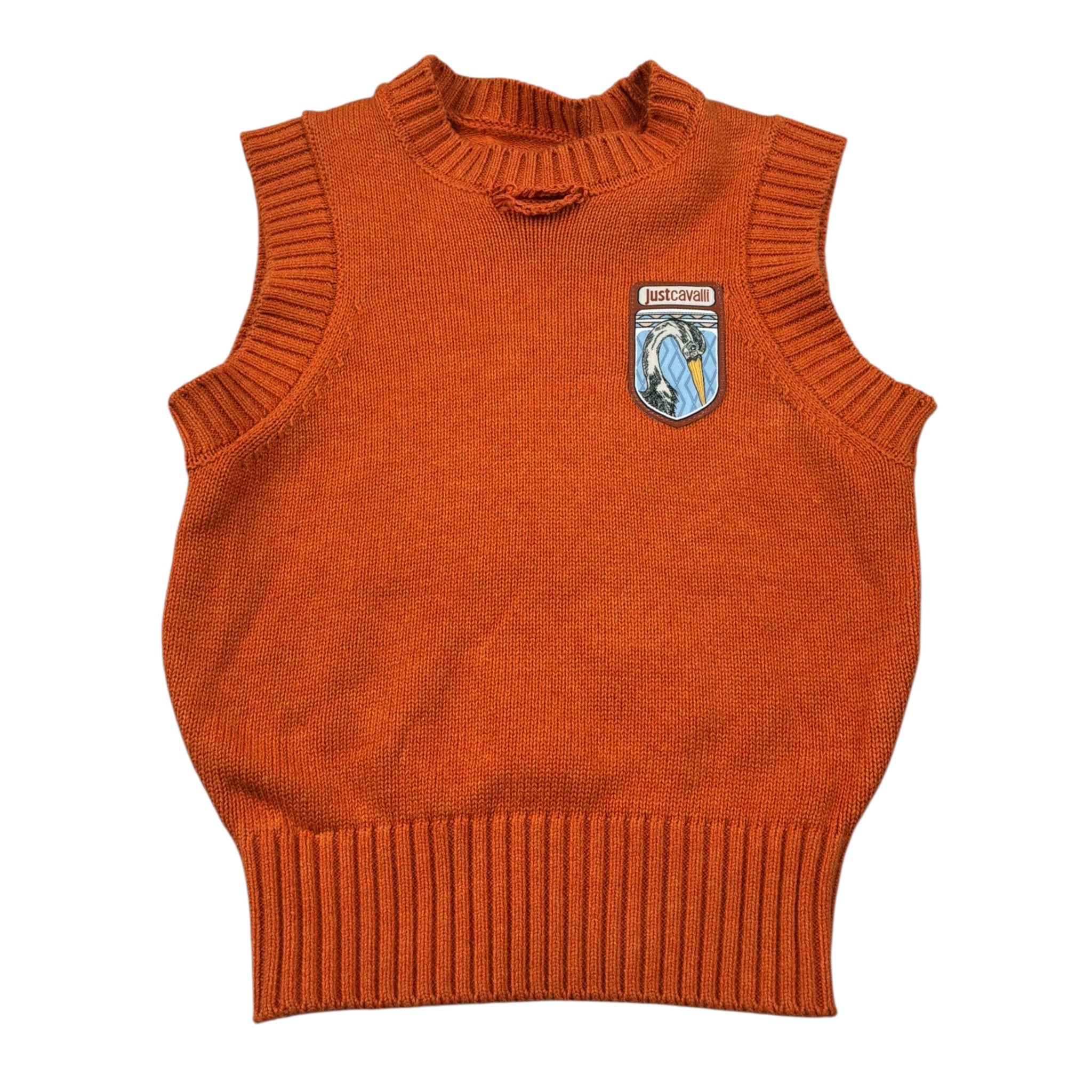 Just Cavalli Gilet tinta unita con Ricamo Arancione per Bambina JGA26126GL ARANCIONE JUST CAVALLI 