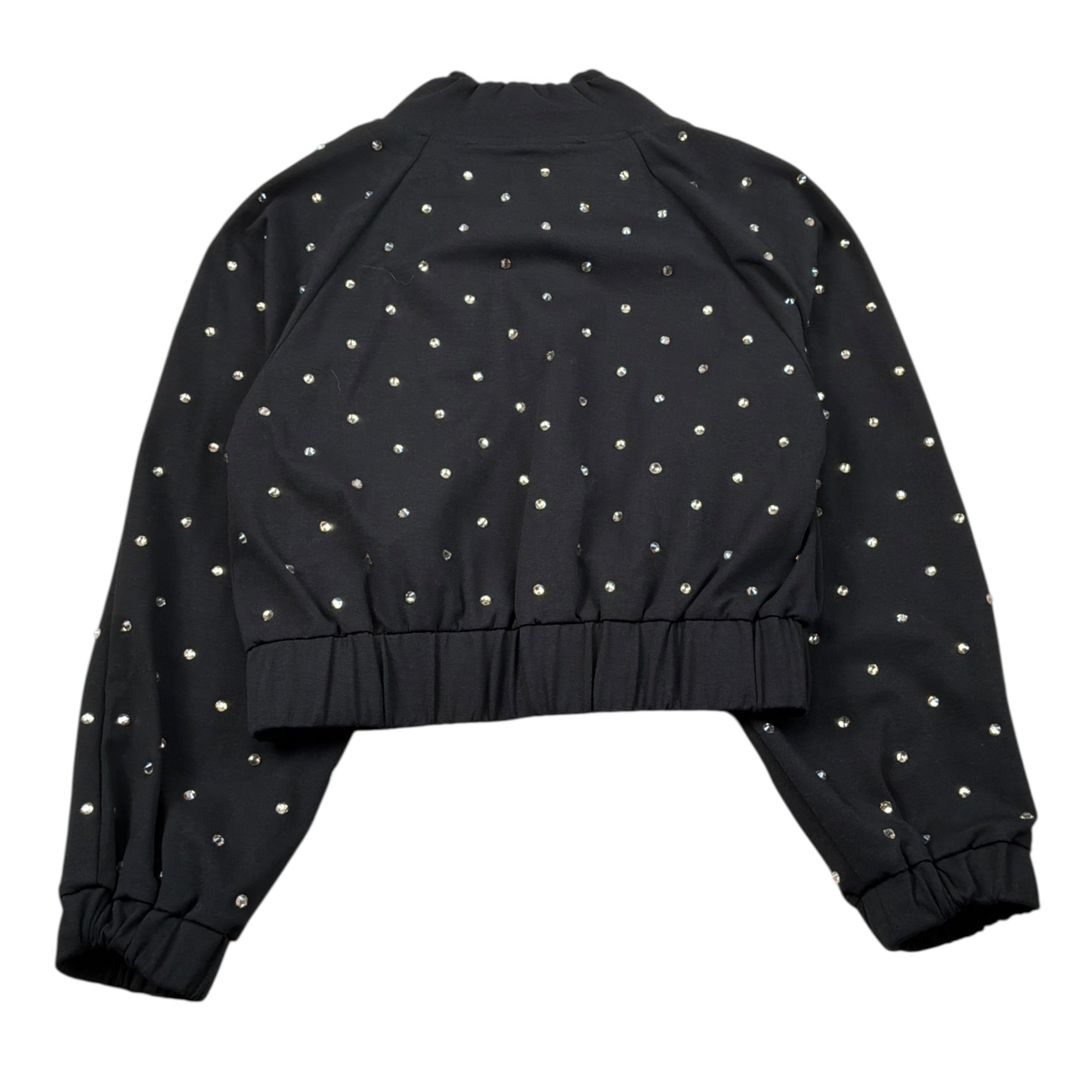 Just Cavalli Felpa con Zip tinta unita con Brillantini Nero per Bambina JGA26127FE NERO JUST CAVALLI 