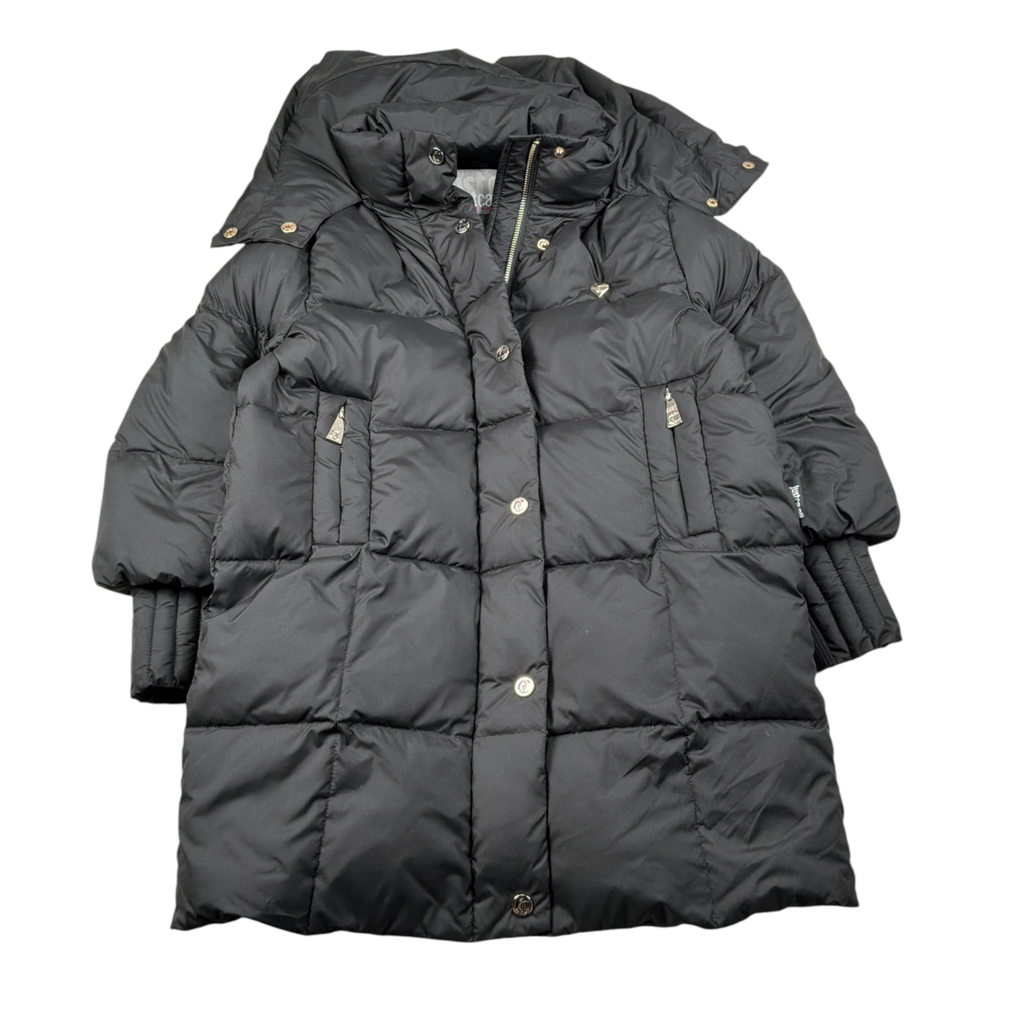 Just Cavalli Giubbino tinta unita con Cappcccio Nero per Bambina JGA26131PI NERO JUST CAVALLI 