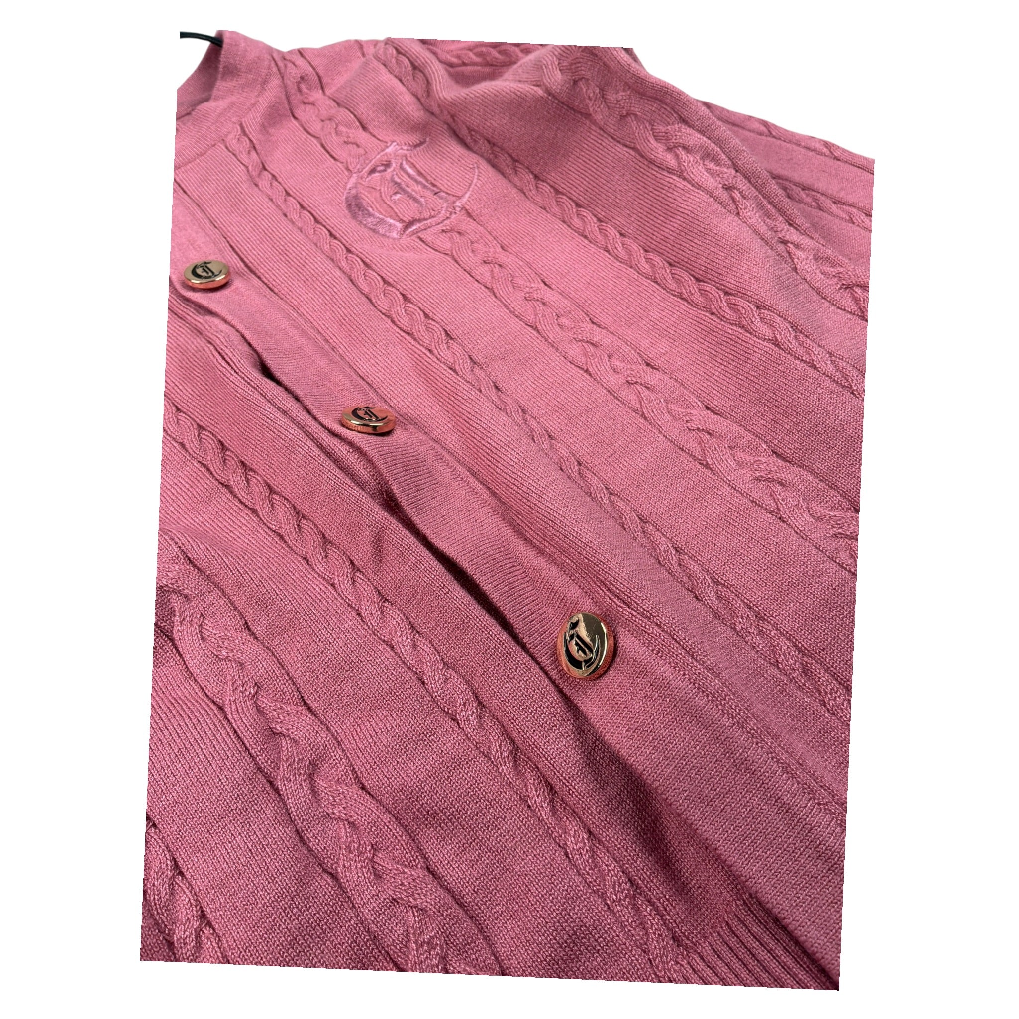 Just Cavalli Cardigan tinta unita In Maglia Rosa per Bambina JGA26143CD ROSA JUST CAVALLI 