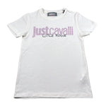 Just Cavalli T-Shirt Girocollo tinta unita con Logo Bianco per Bambina JGA26172TS BIANCO JUST CAVALLI 