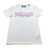 Just Cavalli T-Shirt Girocollo tinta unita con Logo Bianco per Bambina JGA26172TS BIANCO JUST CAVALLI 