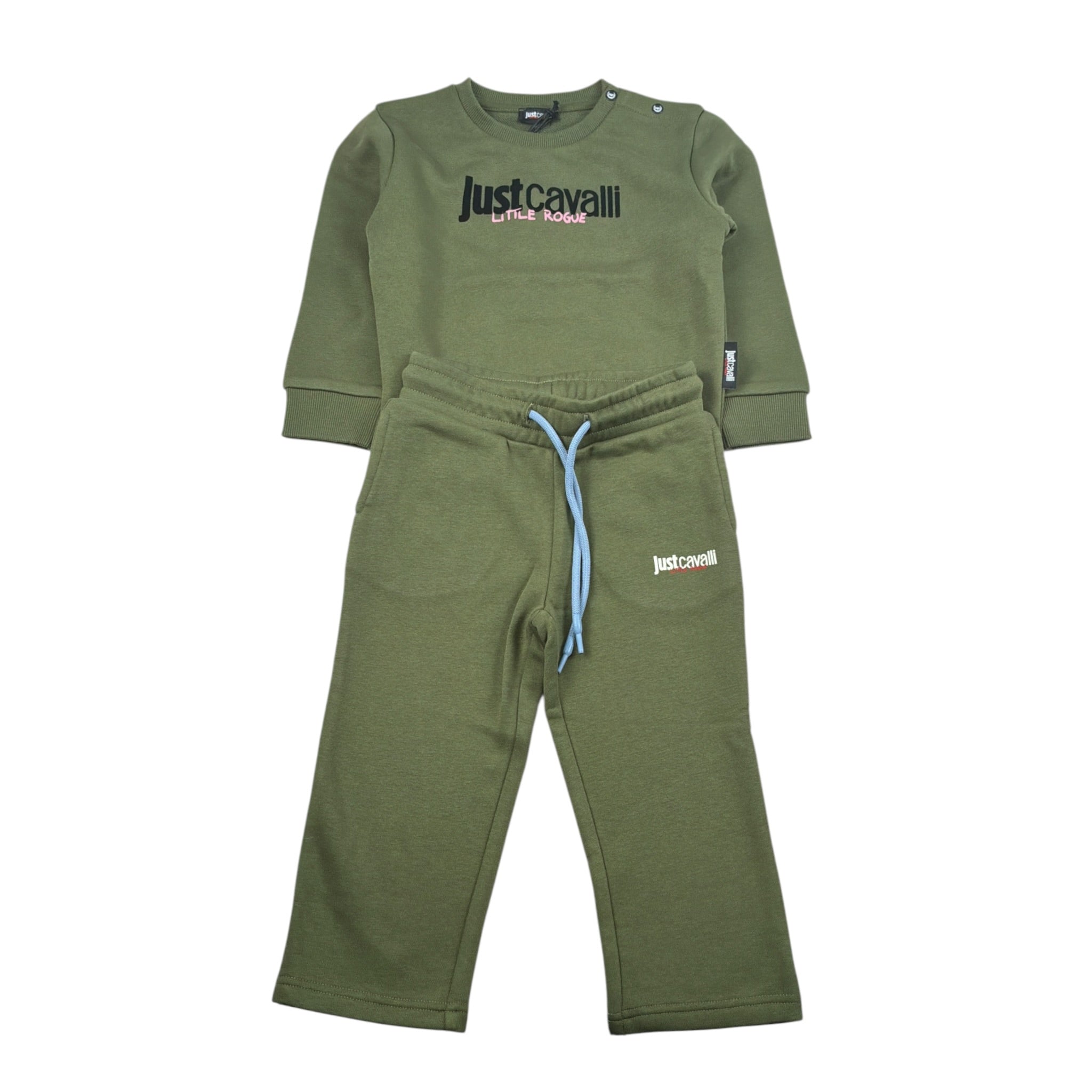 Just Cavalli Completo 2Pz Felpa-Pantalone tinta unita Verde per Neonata JIA26004CF VERDE JUST CAVALLI 