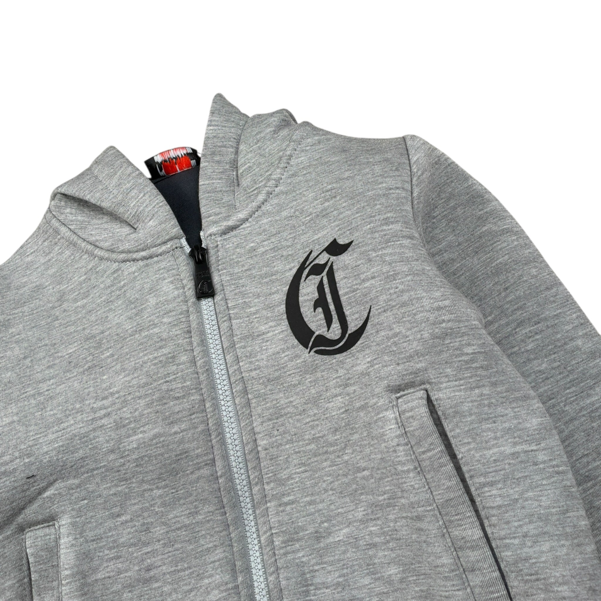 Just Cavalli Felpa tinta unita con Zip E Cappuccio Grigio per Neonato JIA26008FE GRIGIO JUST CAVALLI 