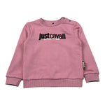 Just Cavalli Felpa Chiusa Girocollo Tint Unita con Logo Rosa per Neonata JIA26014FE ROSA JUST CAVALLI 